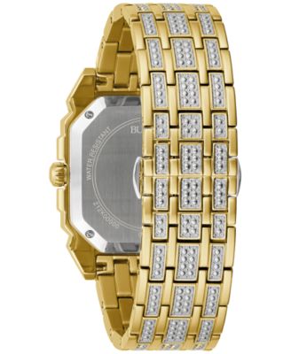 Men's Crystal Octava Gold-Tone Stainless Steel Bracelet Watch 40mm