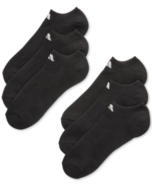 adidas Men's Cushioned Athletic 6-Pack No Show Socks