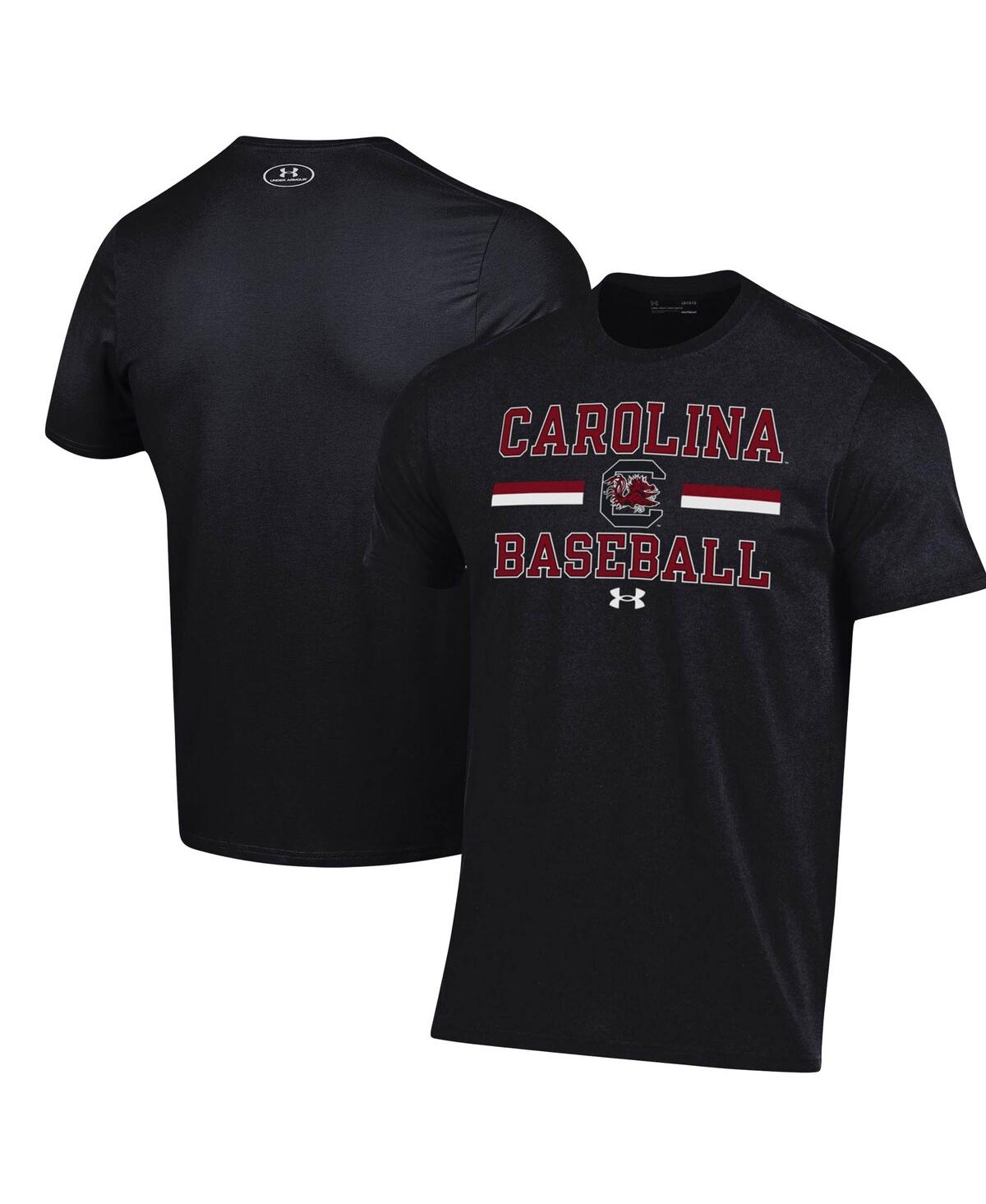 Shop Under Armour Men's  Black South Carolina Gamecocks Baseball Stack Performance T-shirt