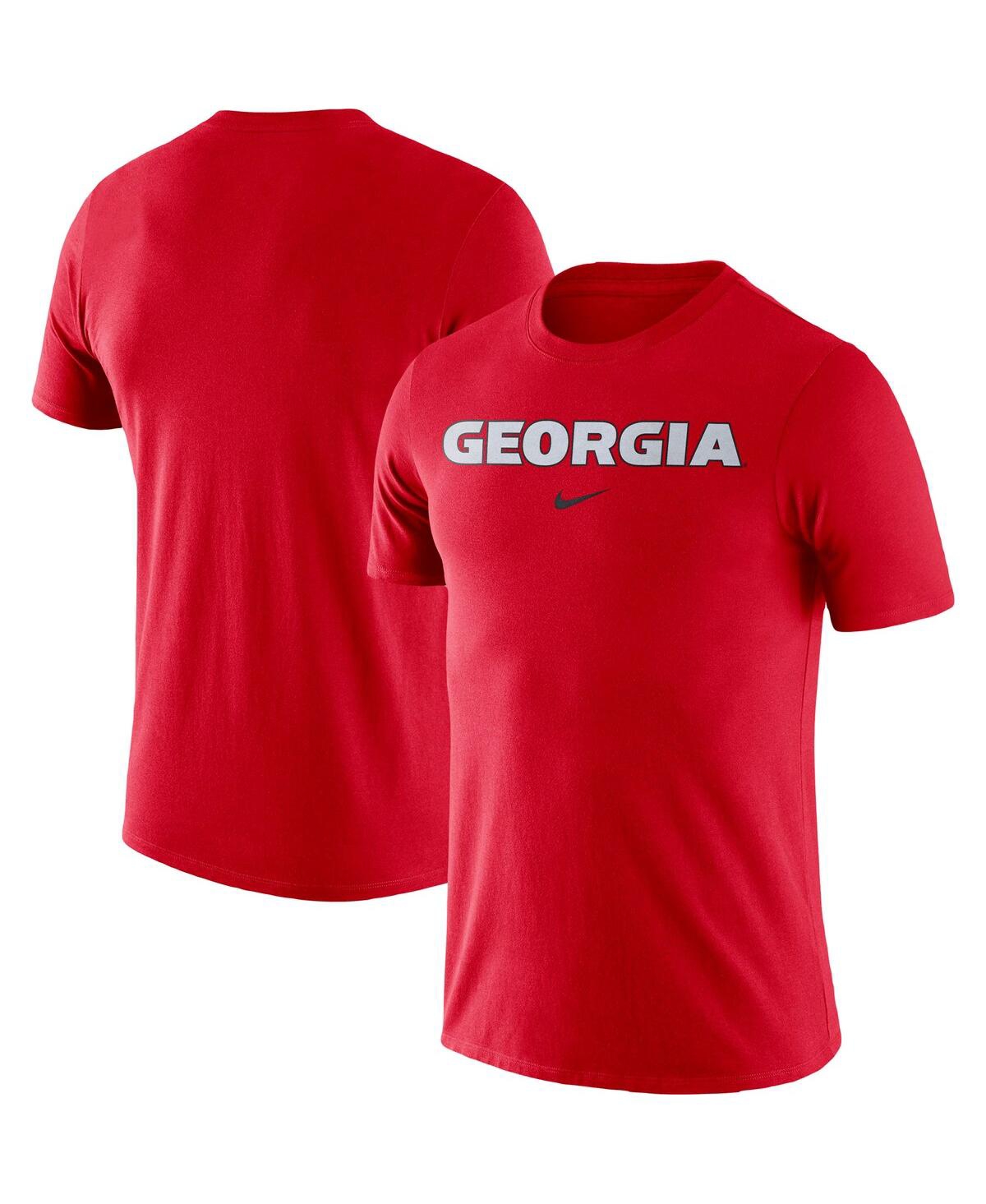 Men's Nike Red Georgia Bulldogs Essential Word mark T-shirt