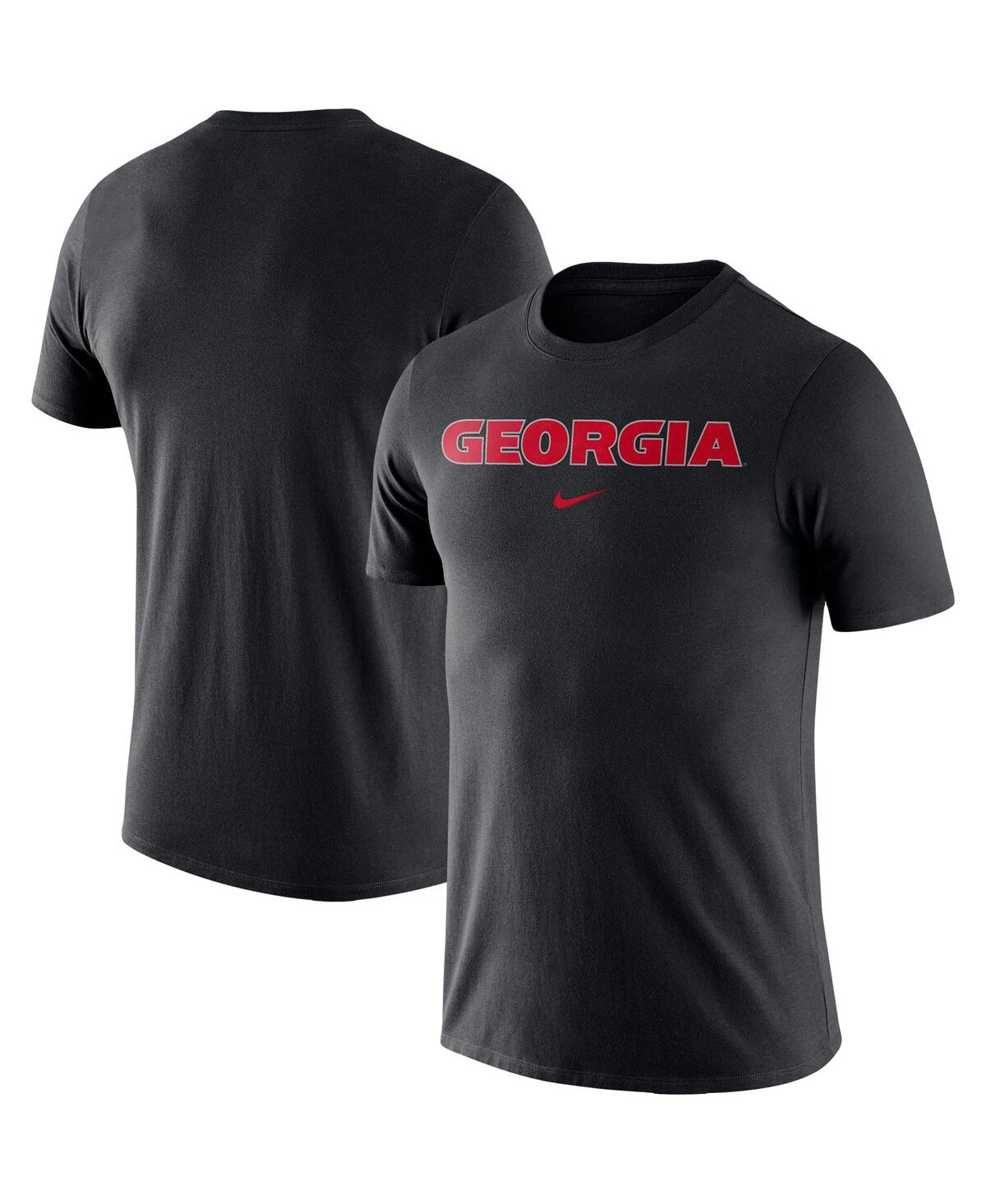 Men's Nike Black Georgia Bulldogs Essential Word mark T-shirt