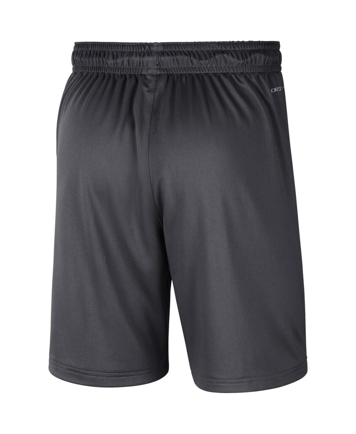 JORDAN MEN'S JORDAN ANTHRACITE OKLAHOMA SOONERS PERFORMANCE KNIT SHORTS 