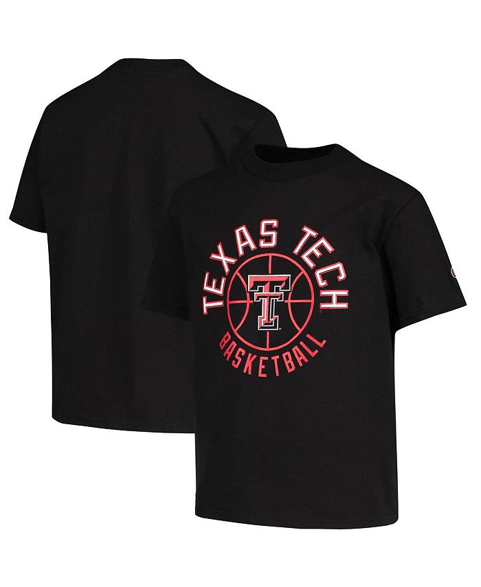 Champion Big Boys Black Texas Tech Red Raiders Basketball T shirt