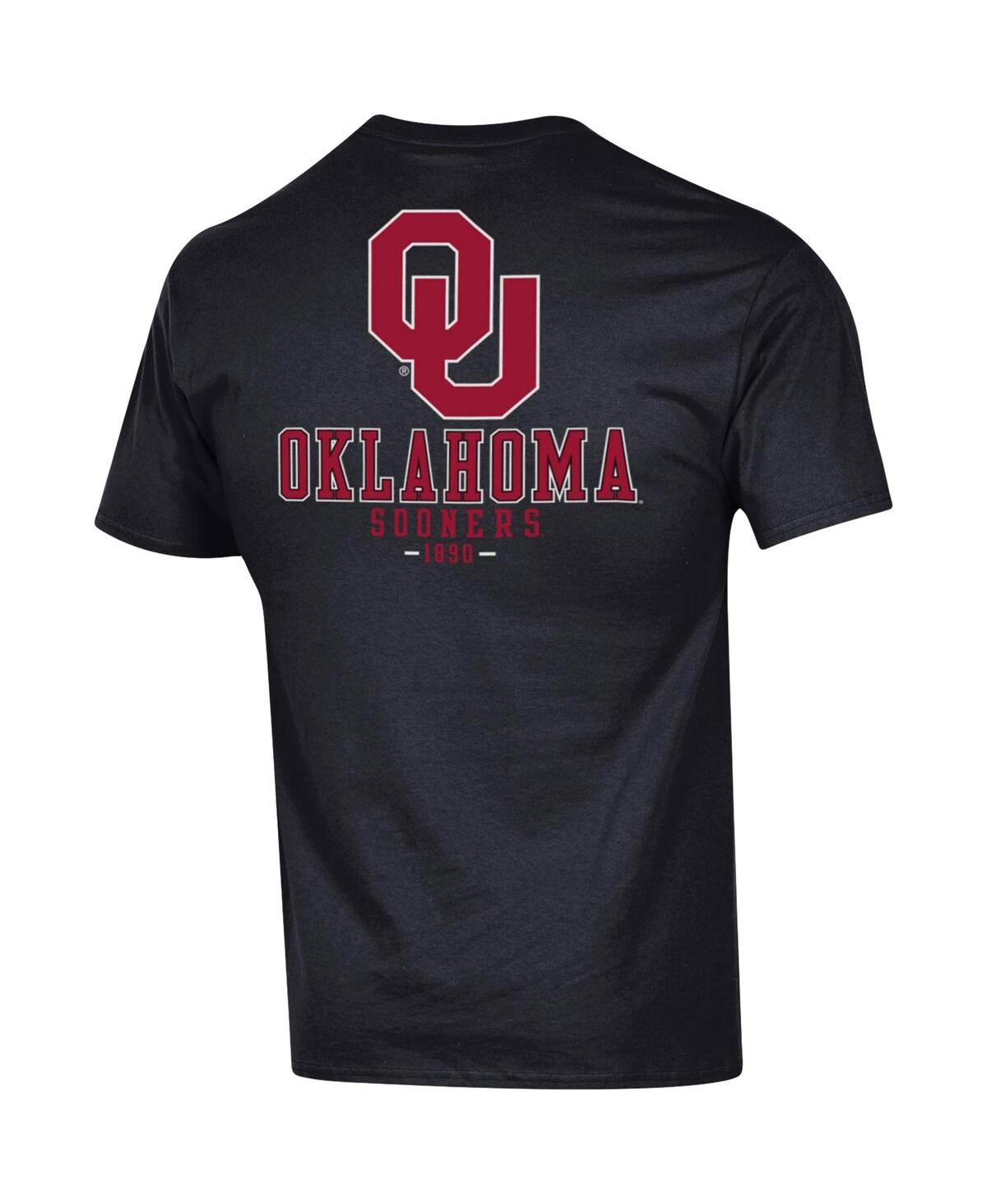 Shop Champion Men's  Black Oklahoma Sooners Stack 2-hit T-shirt