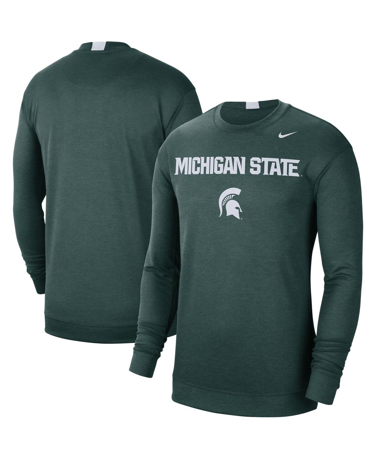 Shop Nike Men's  Green Michigan State Spartans 2021/22 Basketball Team Spotlight Performance Long Sleeve T