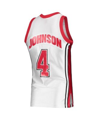 Men's Larry Johnson White UNLV Rebels 1989-90 Authentic Throwback Jersey