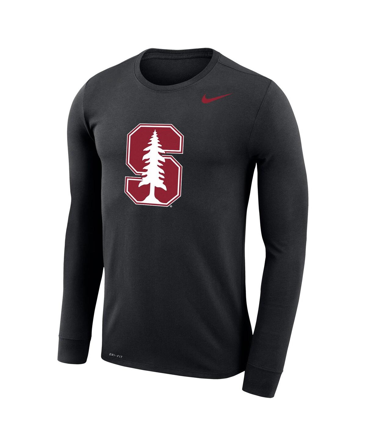 Men's NikeStanford Cardinal School Logo Legend Performance Long Sleeve T-shirt - Black