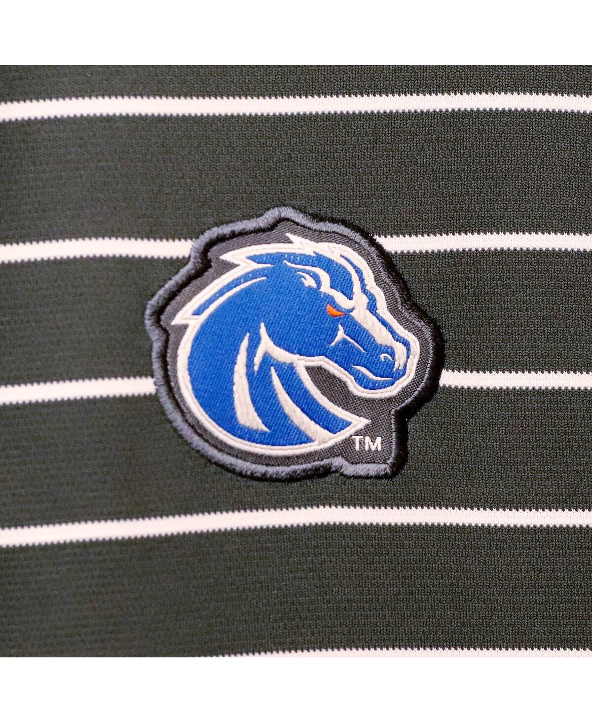 Shop Nike Men's  Anthracite Boise State Broncos Victory Stripe Performance Polo Shirt