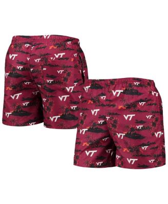 Mens FOCO Maroon Virginia Tech Hokies Island Palm Swim Trunks 6990₽