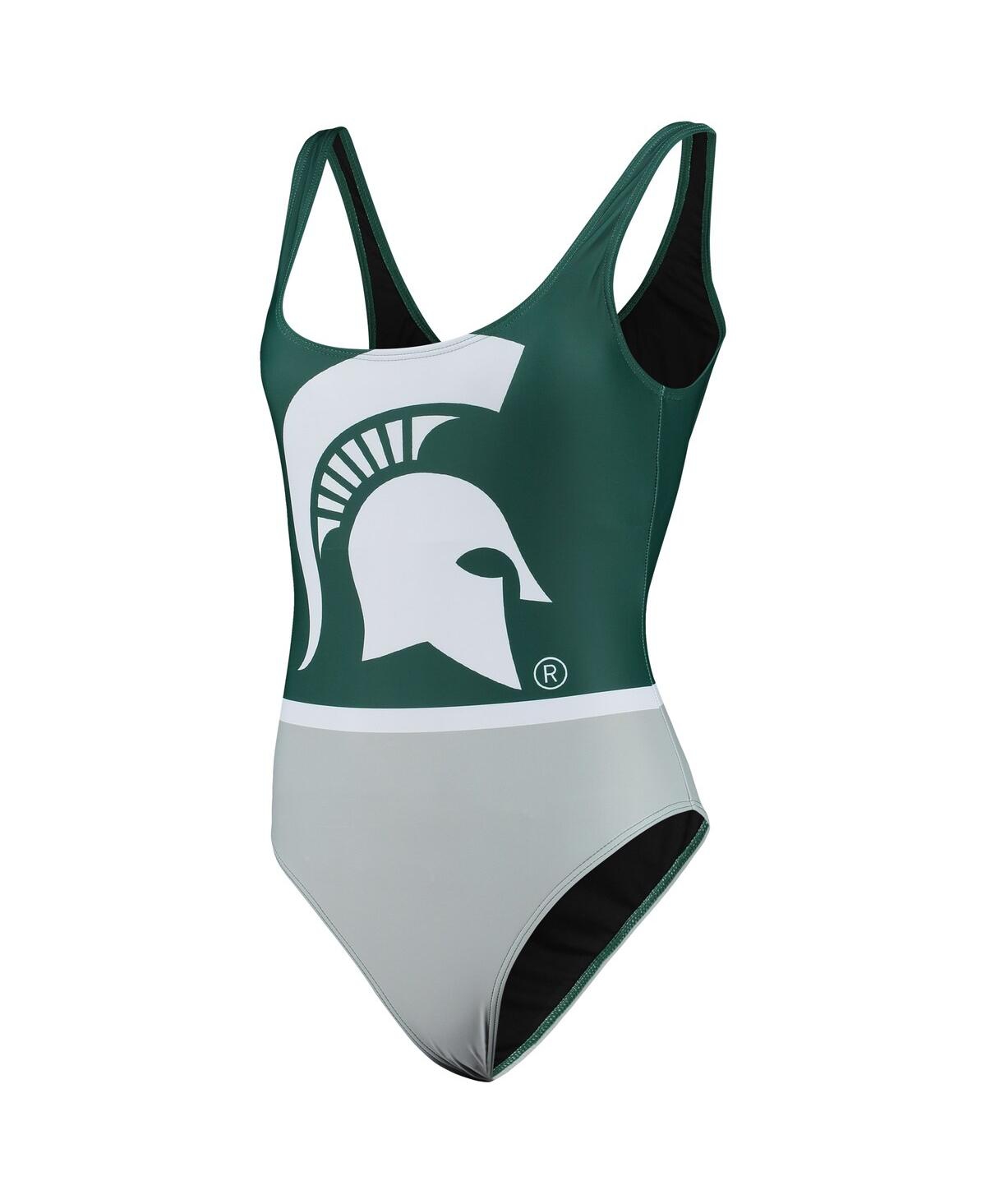 Shop Foco Women's  Green Michigan State Spartans One-piece Bathing Suit