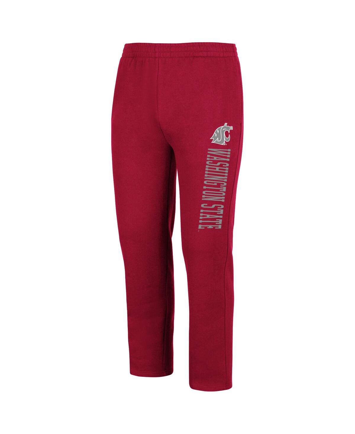 Shop Colosseum Men's  Crimson Washington State Cougars Fleece Pants