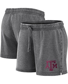 Women's Branded Heathered Charcoal Texas A&M Aggies Retro French Terry Shorts