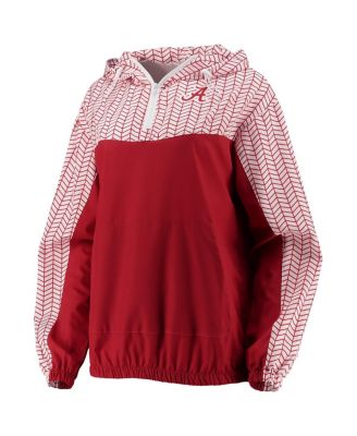 Женская толстовка с капюшоном ZooZatz ZooZatz Crimson Alabama Crimson Tide Chevron Swishy на четверть молнии 9990₽