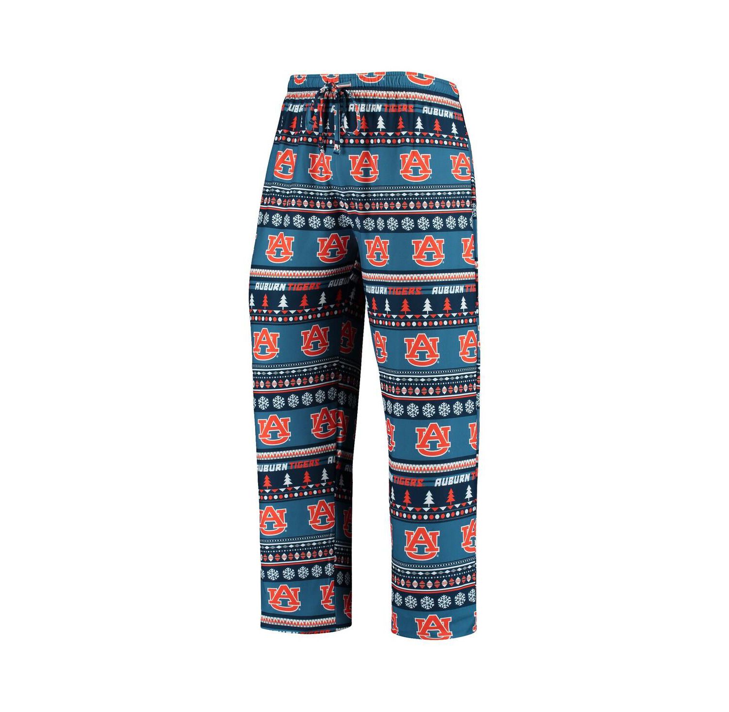 Men's Navy Auburn Tigers Ugly Sweater Knit Long Sleeve Top and Pant Set