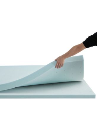 Gel Infused Mattress Topper Ventilated Design Memory Foam 4" Mattress Pad, Full