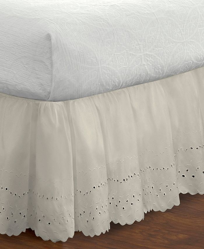 Fresh Ideas Ruffled Eyelet Queen Bed Skirt & Reviews Sheets