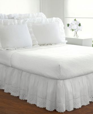 Fresh Ideas Ruffled Eyelet 18" Drop Bed Skirt, California King