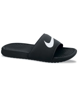 Nike Men's Benassi Swoosh Massage Slide Sandals from Finish Line