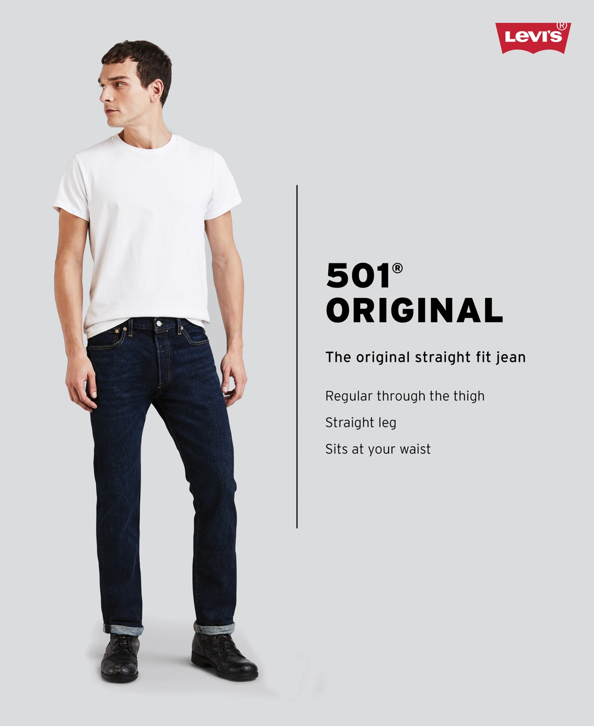 Levi s Men s 501 Original Shrink to Fit Non Stretch Jeans Silver Rigid Smart Closet