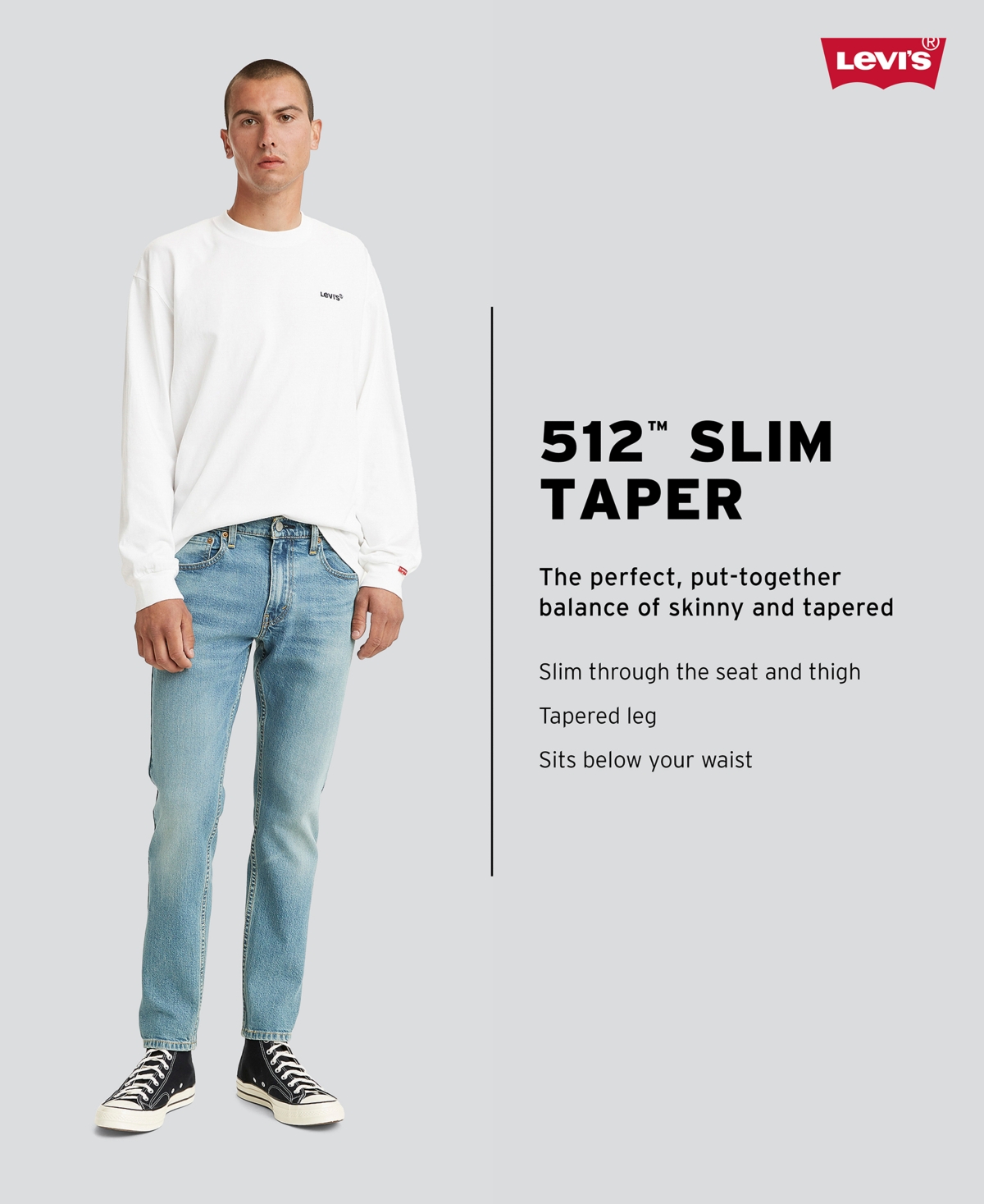 Shop Levi's Men's 512 Slim Taper Eco Performance Jeans In Dark Hollow