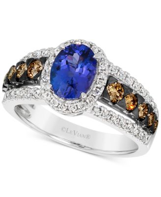 Le Vian - Blueberry Tanzanite (1 ct. t.w.) & Diamond (7/8 ct. t.w.) Ring in 14k White Gold