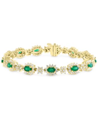 EFFY Collection - Emerald (3-1/10 ct. t.w.) & Diamond (2-3/8 ct. t.w.) Bracelet in 14k Gold