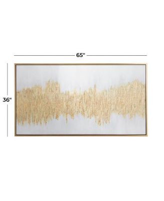 Wood Contemporary Framed Wall Art, 65" x 1.5" x 35.5"