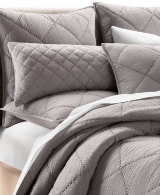 Hotel Collection Dobby Diamond 3-Pc. Coverlet Set, Full/Queen, Exclusively at Macy’s