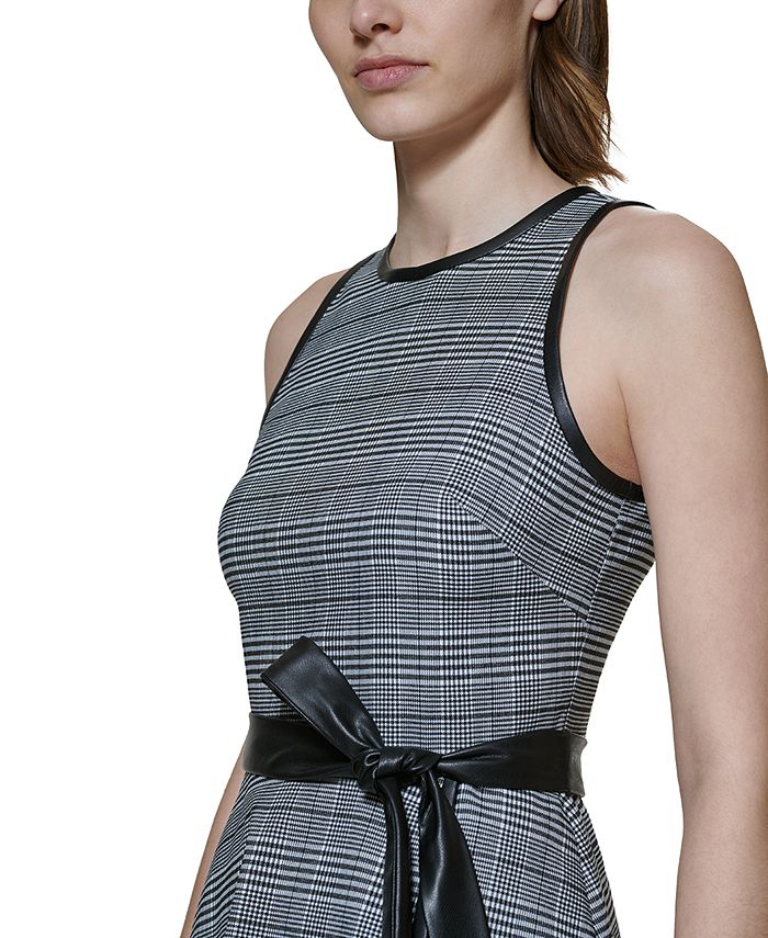 DKNY Plaid HighLow Dress Macy's