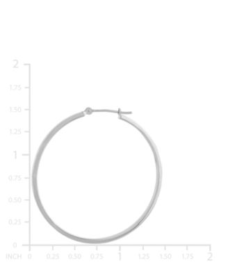 Medium Flat-Edge Hoop Earrings in 10k Gold (Also in 10k White Gold), 1-1/2"