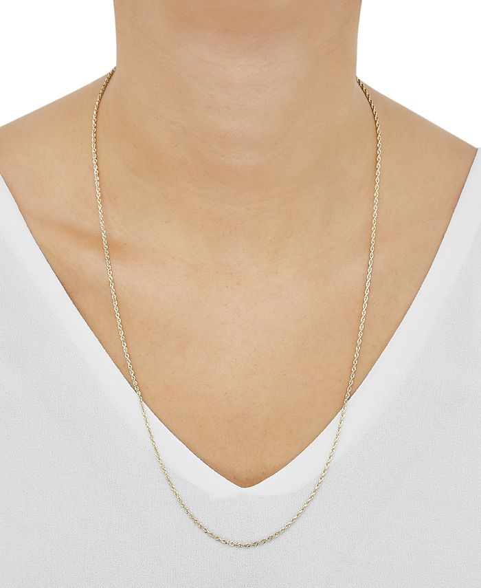 Macy's Glitter Rope 24" Chain Necklace in 14k Gold Macy's