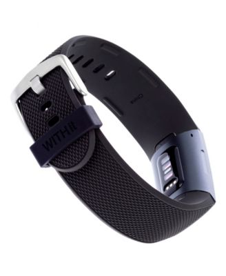 Black Silicone Woven Band designed for Fitbit Charge 3 & 4