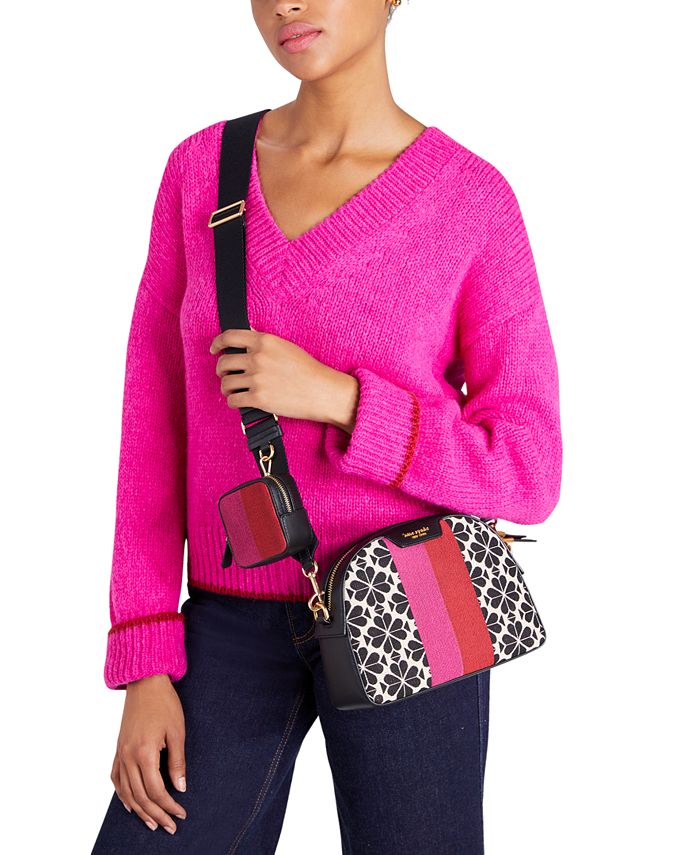 kate spade new york Spade Flower Jacquard Stripe Addy Medium Dome