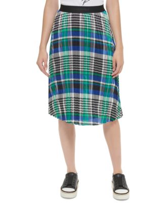 Karl Lagerfeld Paris - Women's Plaid Pleated Skirt