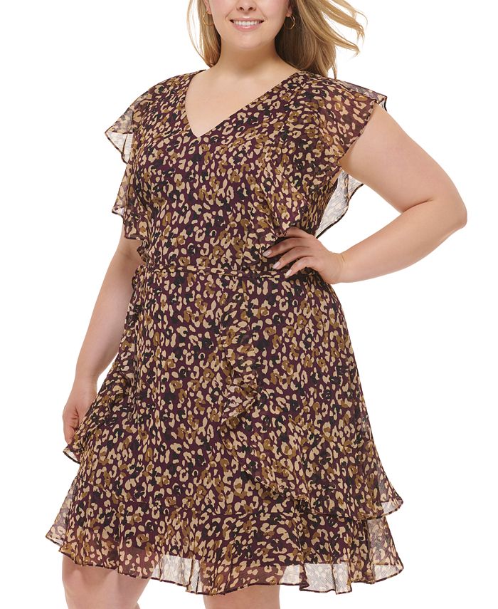 Animal Print Fit And Flare Dress Ann Taylor | Dresses | Nwt Ann Taylor The  Midi Flare Dress In Double Knit Animal Print Dress