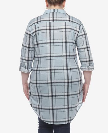 Plaid Tunic Top - Plus
