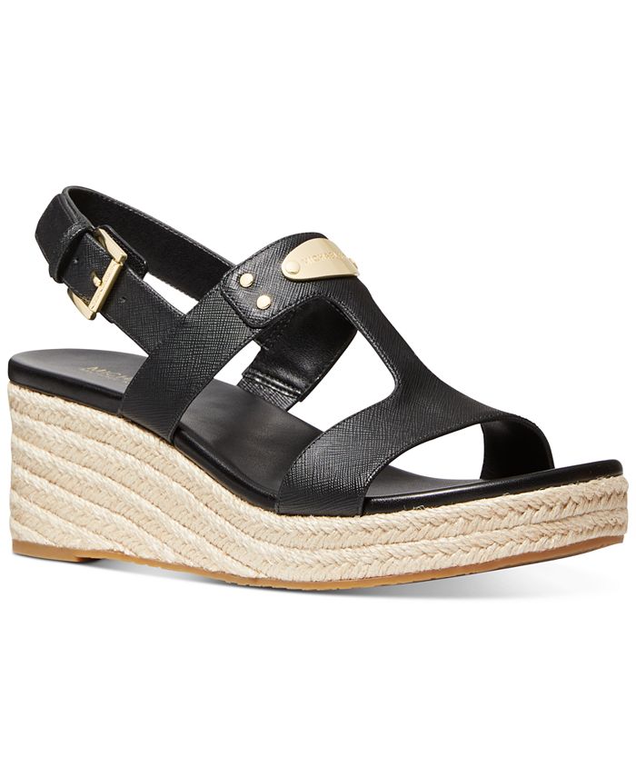 Michael Kors Women's MK Plate Wedge Sandals & Reviews - Sandals - Shoes ...