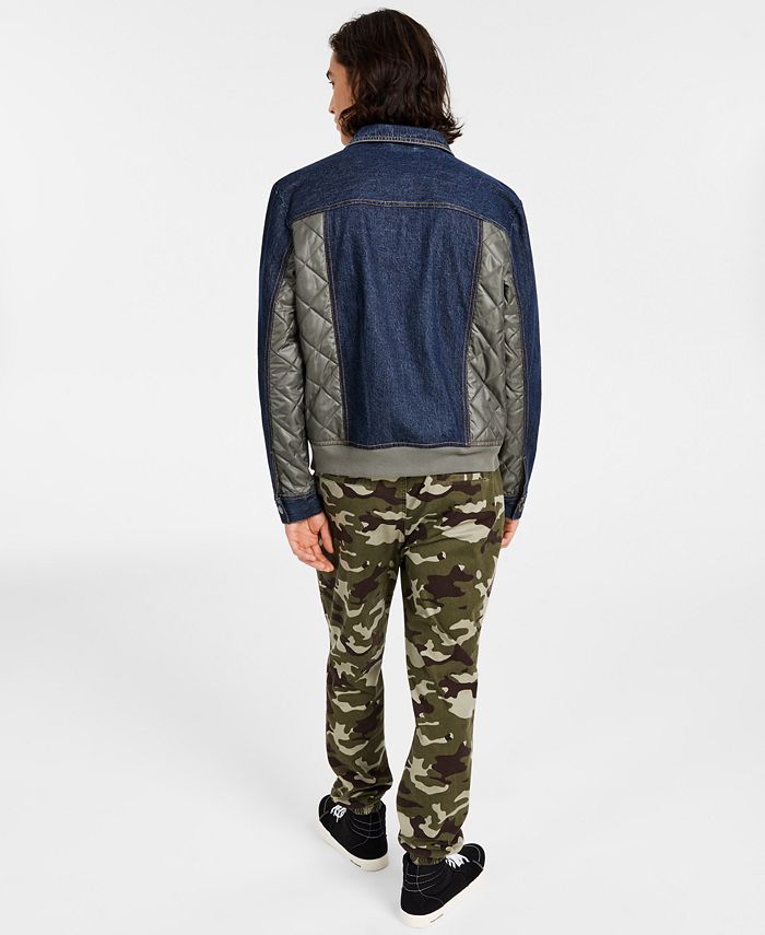 Sun + Stone Men's MixMedia Trucker Jacket, Created for Macy's Macy's