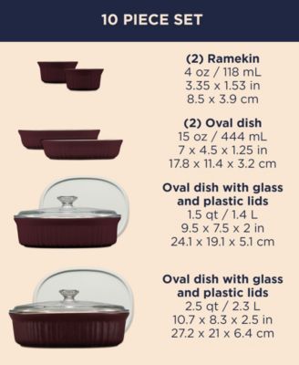 10-Pc. French Cabernet Bakeware Set