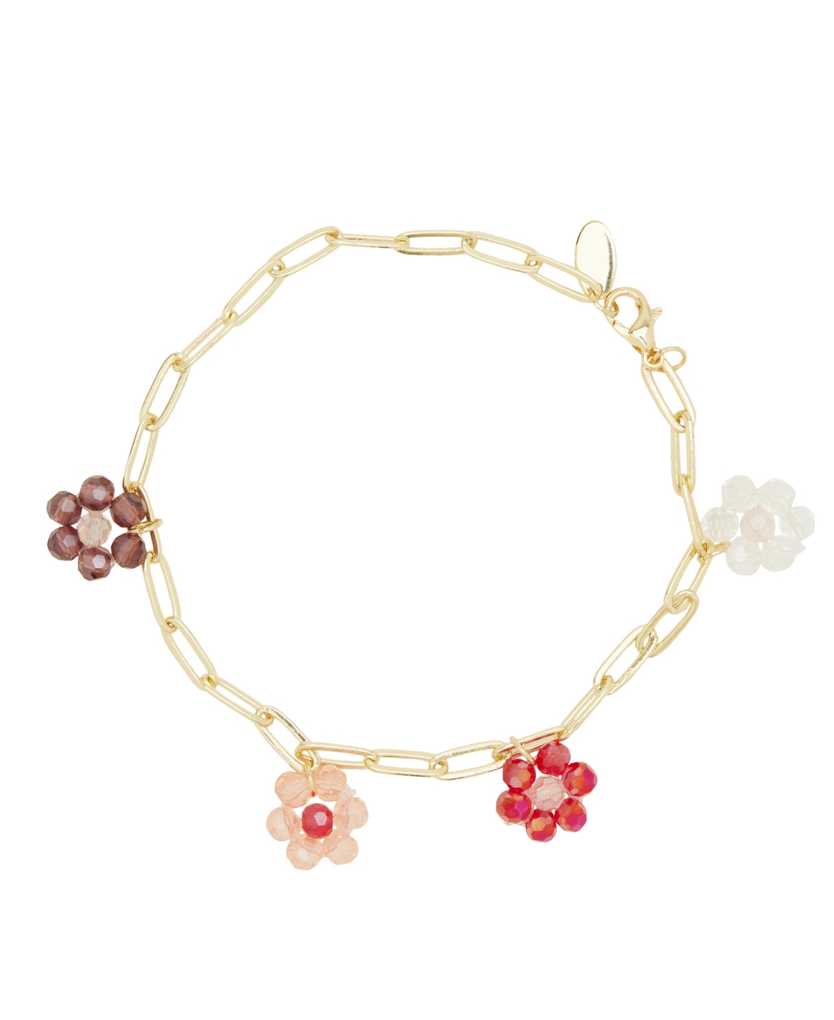 Dreamstate Dainty Link Chain with Beaded Flower Bracelet