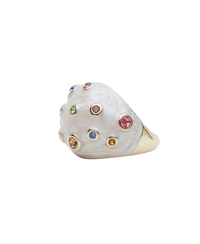 DREAMSTATE Multicolor Gem Glass Zinc Alloy Dome Statement Ring Macy's