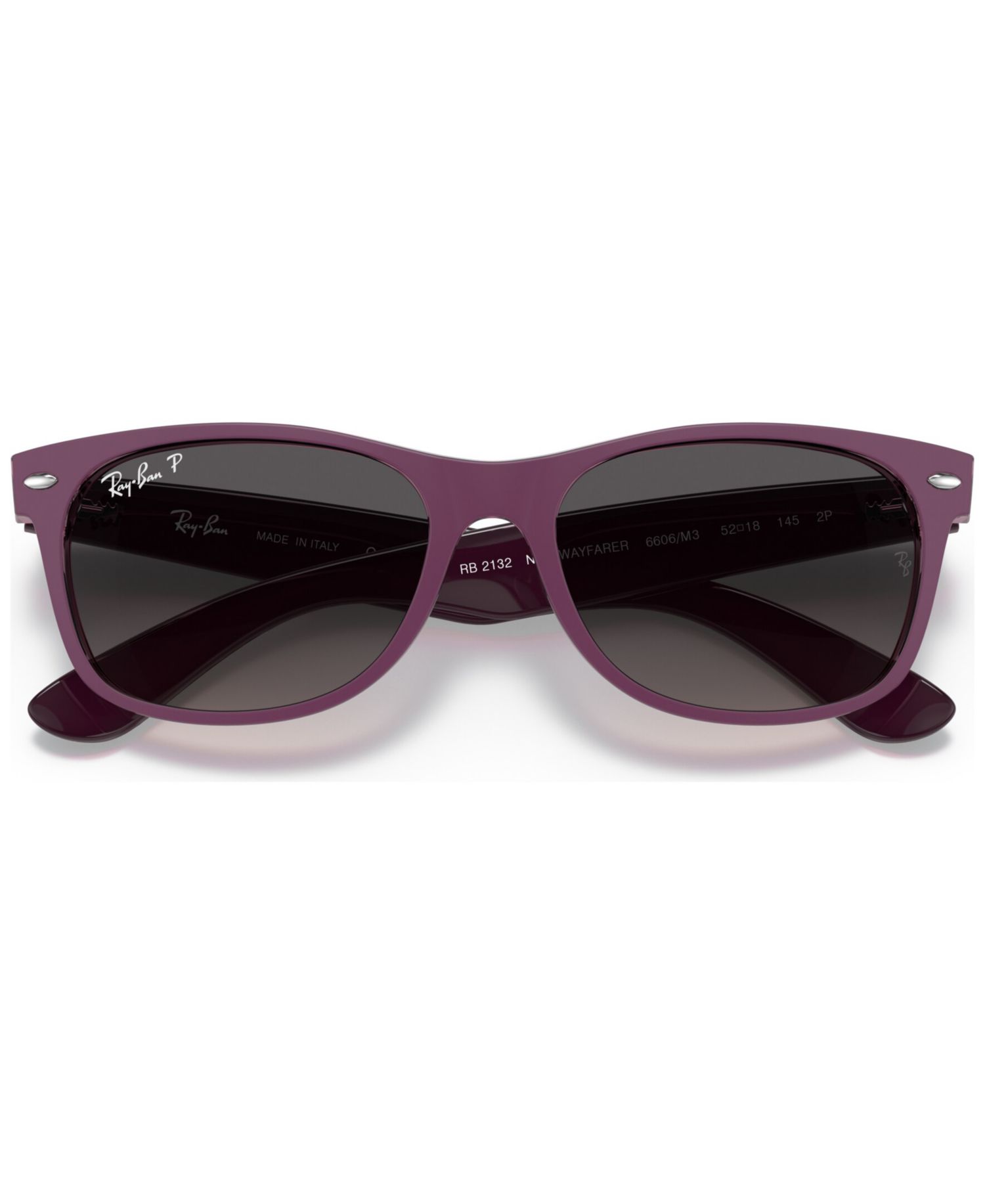 Unisex Polarized Sunglasses, RB2132 NEW WAYFARER 55