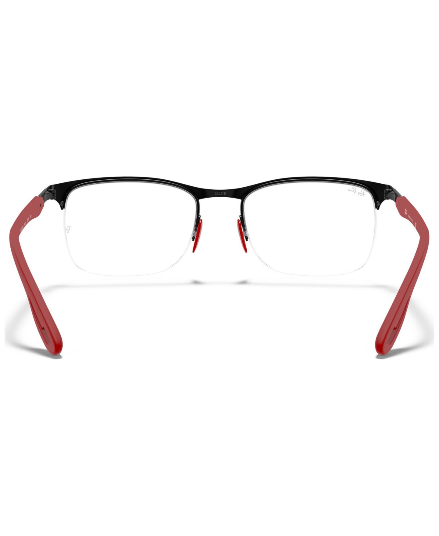 Мужские очки Ray-Ban Man Square Metal RB8416M Scuderia Ferrari Collection Eyeglasses, цвет: Чёрный — фото 6