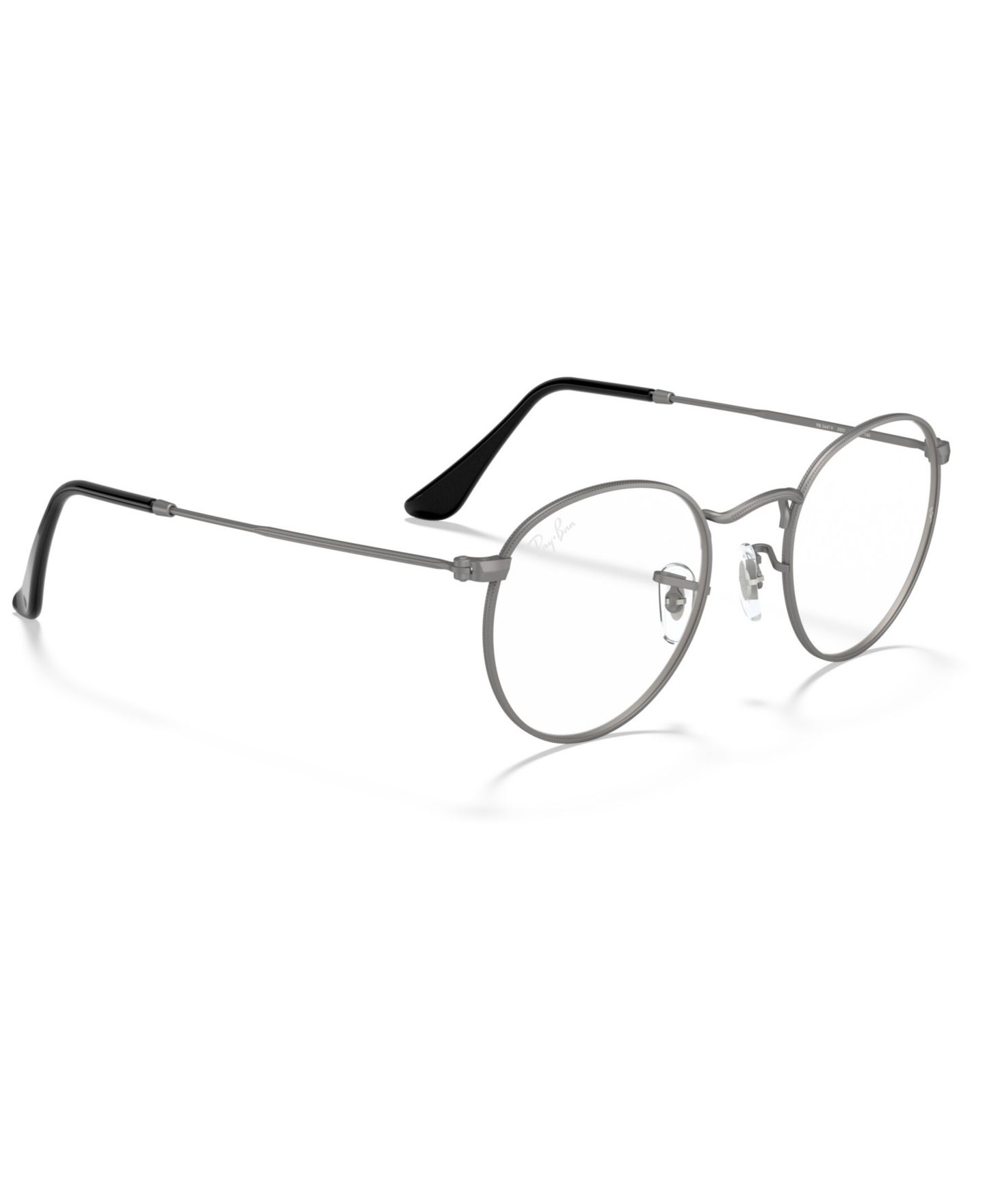 Очки Ray-Ban Unisex Round Metal RB3447V Round Metal Eyeglasses, цвет: Чёрный серебряный — фото 13