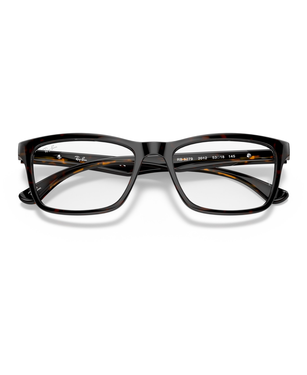 Ray Ban Rx5279 Unisex Square Eyeglasses In Tortoise