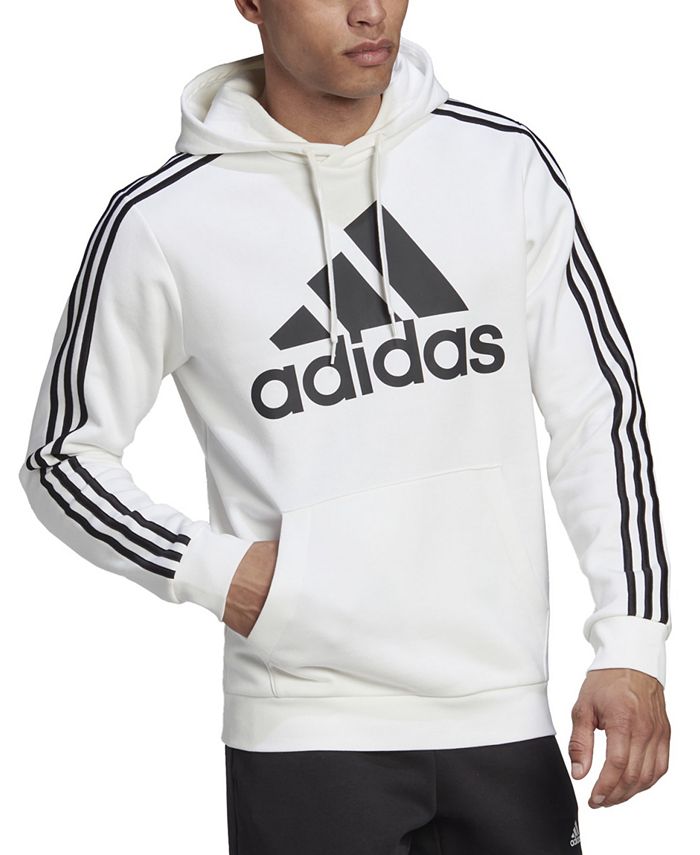 adidas Men's Three Stripe & Badge of Sport Logo Hoodie Macy's
