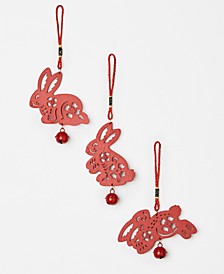 Holiday Lane Lunar New Year Rabbit Ornaments, Set of 3, Created for Macy's