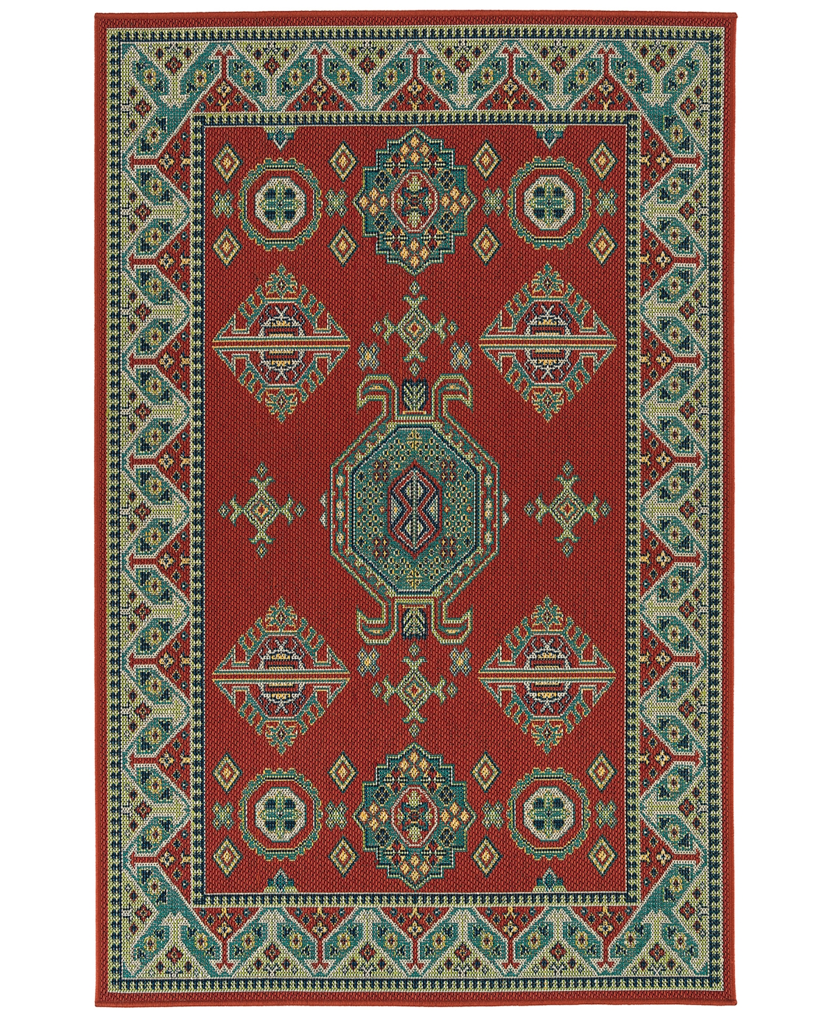 Tamara Day Lee Boulevard TDL06 7'2in x 10'5in Outdoor Area Rug - Red