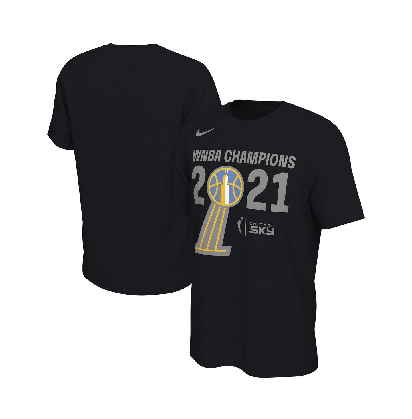 Мужская футболка Nike Black Chicago Sky 2021 WNBA Champions Trophy Banner — фото 2