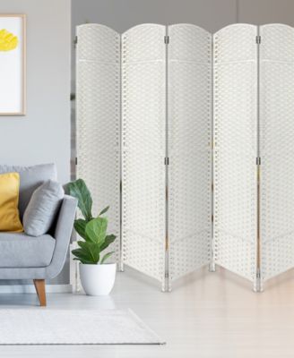 6' Tall Extra Wide Wood Room Divider Privacy Screen